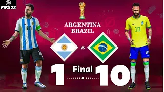 FIFA 23 - Brazil 10 - 1  Argentina - FIFA World Cup Final Qatar | PS5™ [4K ] Next Gen