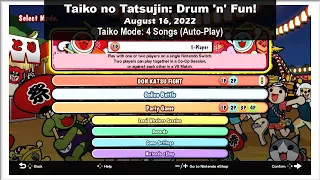 Taiko no Tatsujin Drum 'n Fun!: 4 Songs Auto-Played