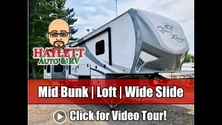 (Sold) Used 2017 Open Range 371MBH Mid Bunk & Loft Wide Body Carpetless Bunkhouse Fifth Wheel RV