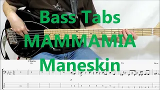 Maneskin - Mammamia (BASS COVER WITH TABS IN VIDEO)