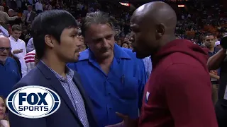 Mayweather and Pacquiao Face Off At Miami Heat Game