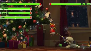 The Madagascar Penguins in a Christmas Caper (2005) with healthbars