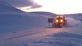 Уборка снега в Норвегии. НордКап