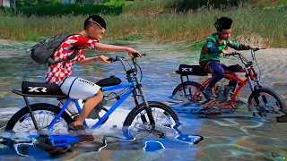 GTA V: MODS | ATRAVESSEI UM RIO DE BIKE MOTORIZADA COM MEU AMIGO