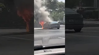 Lucid Air catches on fire!