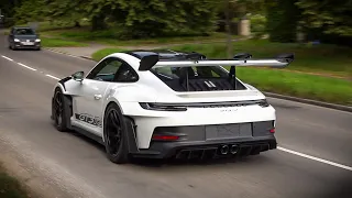 Cars Leaving car show - Salon Prive 2023 at Blenheim Palace