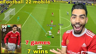 I PLAYED MY FIRST ONLINE MATCHES IN EFOOTBALL 22 MOBILE 🔥  7 GAMES = 7 WINS 🔥