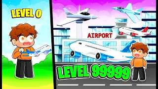🤑 BUILDING LEVEL 999999 AIRPORT IN ROBLOX
