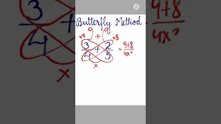 Butterfly Method for addition of fraction