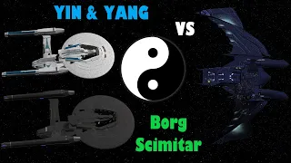 USS Renegade + Valor VS Borg Scimitar - Star Trek Ship Battles - Bridge Commander