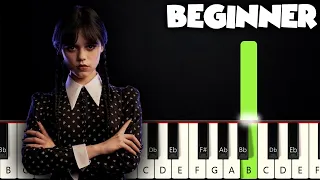 Wednesday Theme | BEGINNER PIANO TUTORIAL + SHEET MUSIC by Betacustic