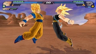 Trunks and Goku potaras Fusion in Super Saiyans (DBZ Tenkaichi 3 mod)