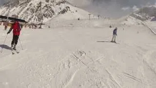 Kazakhstan. The mountains. Winter. Shimbulak. Чимбулак, Казахстан. Горнолыжный курорт