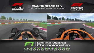 F1 2020 Vs F1 2019 NEW Barcelona Track layout