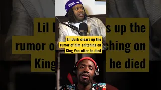 😱 Lil Durk clears up the rumor of him snitching on King Von after he died #shorts