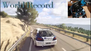 World Record #8 | Peugeot 306 Maxi MAX ATTACK Steering Wheel Gameplay | DiRT Rally 2.0
