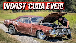 I Bought the WORLD'S WORST 'Cuda - Will It Drag Race?