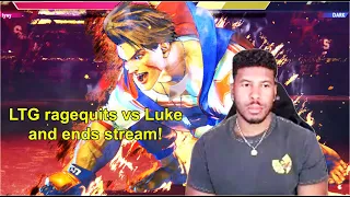 Street Fighter 6 - LTG Low Tier God ragequits vs Luke and ends stream | Sep. 9, 2023
