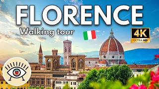 FLORENCE Italy (4K) ✅ Free WALKING TOUR with CAPTIONS - July 2023