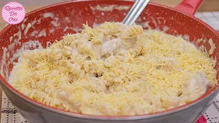 MACARRÃO COM FRANGO AO MOLHO BRANCO |  FÁCIL E RÁPIDO | RECEITAS DA CRIS