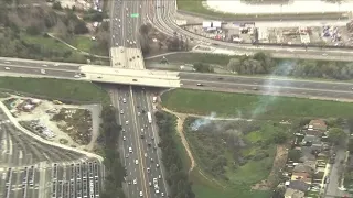 Raw video: Underground bunker fire burns near San José Mineta International Airport