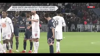 Pochettino volvió a sacar a Messi del partido frente al Lille, aparentemente por lesión.