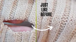 Great Way to Repair Holes in Sweaters Without Traces🌟How to Fix a Hole in a Knitted cashmere Sweater