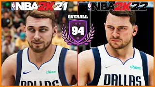 NBA 2K21 vs NBA 2K22 faces and ratings