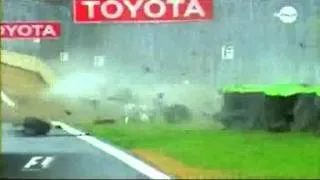 F1 2003 Brazil - Big Crash for Mark Webber