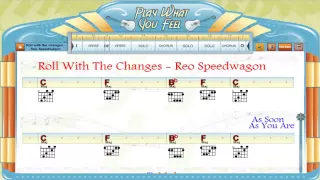 Roll With The Changes - REO Speedwagon - Guitaraoke, Chords & Lyrics, Lesson - playwhatyoufeel.com