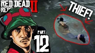 Drowning a guy who tried to steal my horse  - Red Dead Redemption 2 - Part 12