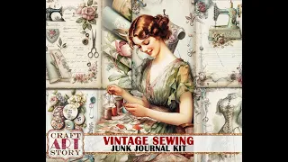 Vintage Sewing Junk Journal Kit