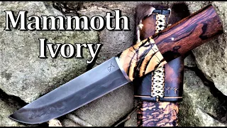 Mammoth Ivory - Puukko knife build Pt.3 - Mammoth ivory and ironwood knife handle