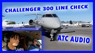 Challenger 300 Line Check Ride with ATC Audio