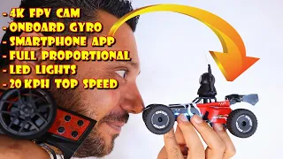 LOW COST 1/24 Mini FPV RC Car with 4K Camera, Gyro, Led Lights & Smartphone App