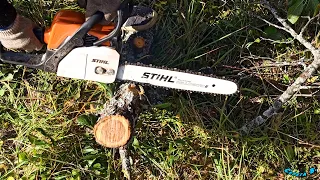 ПЕРВЫЙ ОПЫТ работы с БЕНЗОПИЛОЙ. Учусь РАБОТАТЬ ПРАВИЛЬНО. Бензопила Stihl MS 180-16" 40 см