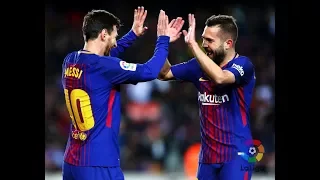 Leo Messi OUT OF THIS WORLD assist to Jordi Alba vs Celta [11/1/2018]