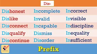 Prefix : 220+ Important words in English | Vocabulary | Prefixes |  Formation of words [Part - 1]