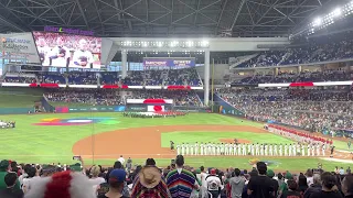 WBC 日本対メキシコ 国歌斉唱　現地観戦