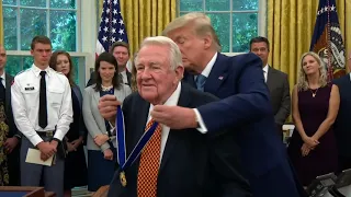 President Trump Presents Medal of Freedom To Reagan Era Attorney General Edwin Meese 10-08-2019