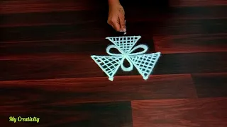 small rangoli kolam video/ beginners rangoli design/simple muggulu @my__creativity