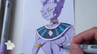 How to draw Beerus God of destruction ビルス