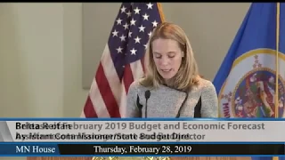 Release of February 2019 Budget and Economic Forecast  2/28/19