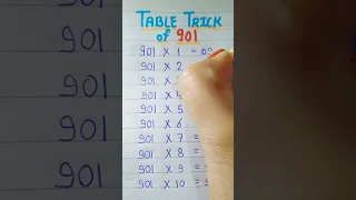 Learn Table of 901 easily// Simple trick to remember tables #shorts