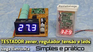 Testador de diodo zener e reguladores de tensão! prático e eficiente.