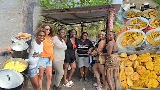 Preparing Our Guests Breakfast Ackee & Saltfish,Fry Dumplin,Planting & Breadfruit Soursop & Banana T