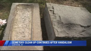 Clean up in Corydon cemetery continues