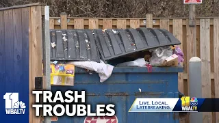 Apartment residents concerned as trash piles up