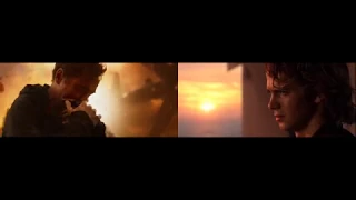 Star Wars: Revenge Of The Sith Trailer (Avengers Infinity War Style) SIDE BY SIDE COMPARISON