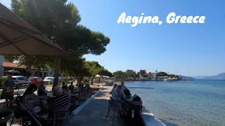 Aegina, Greece Walking Tour August 2022 4K - UHD Walking Around Greece